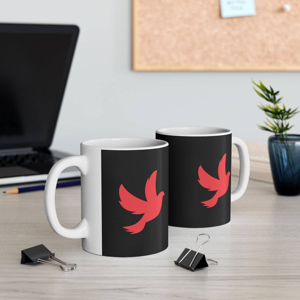 Pure Mission Dove Coffee Mug (Black)