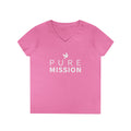 Pure Mission Ladies' V-Neck T-Shirt (Azalea)