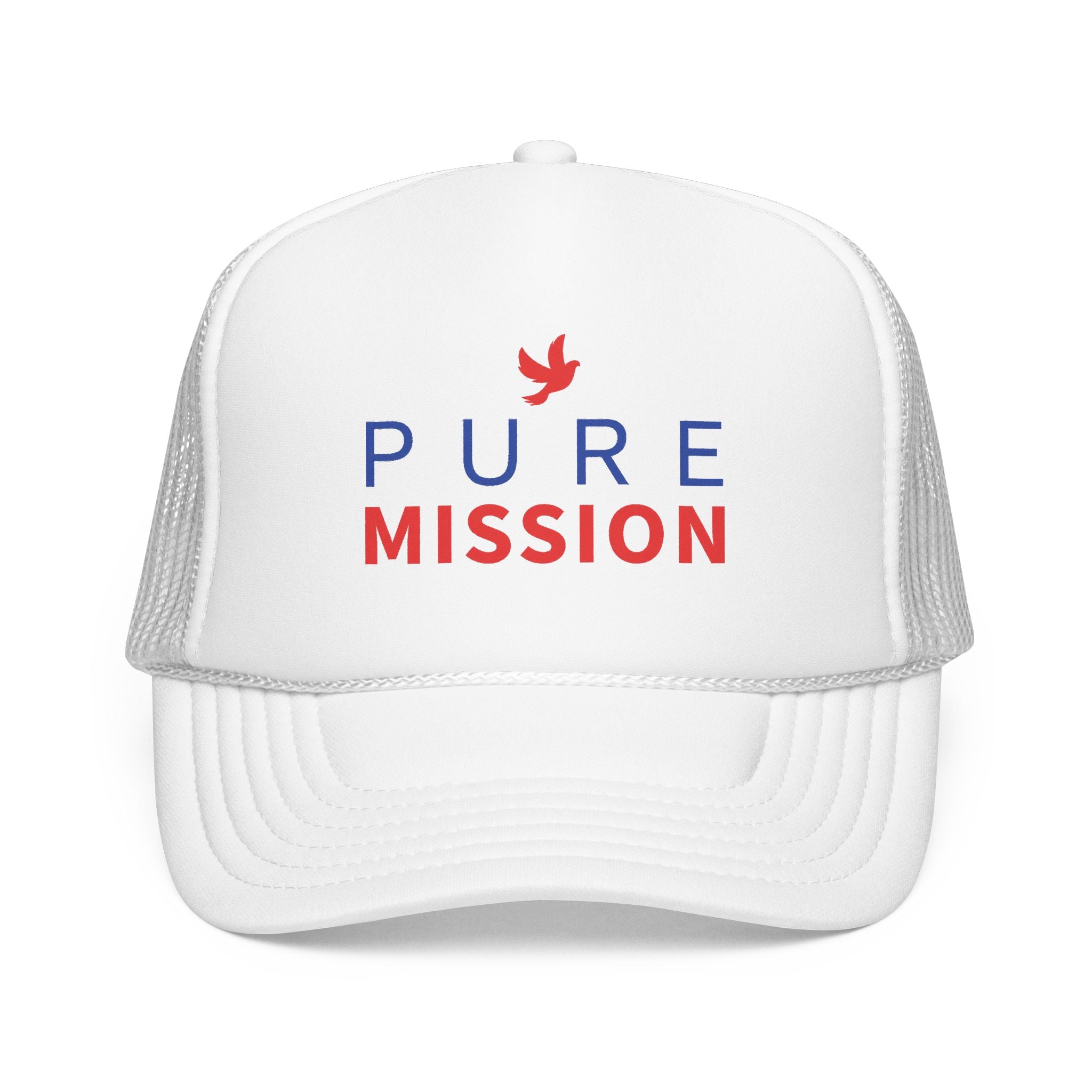 Pure Mission Foam Trucker Hat (White)