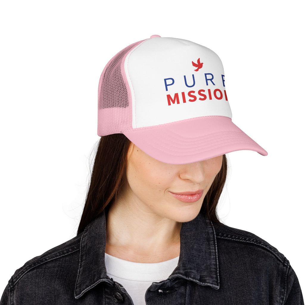 Pure Mission Foam Trucker Hat (Pink)